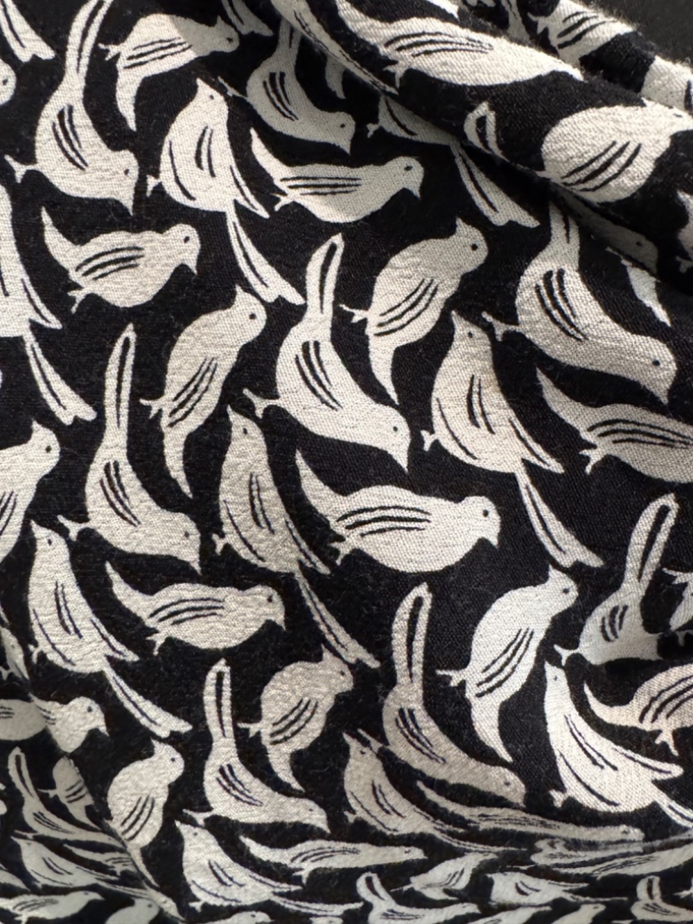 Kate Spade Black and White Bird Dress Size 10 - Picture 2 of 5